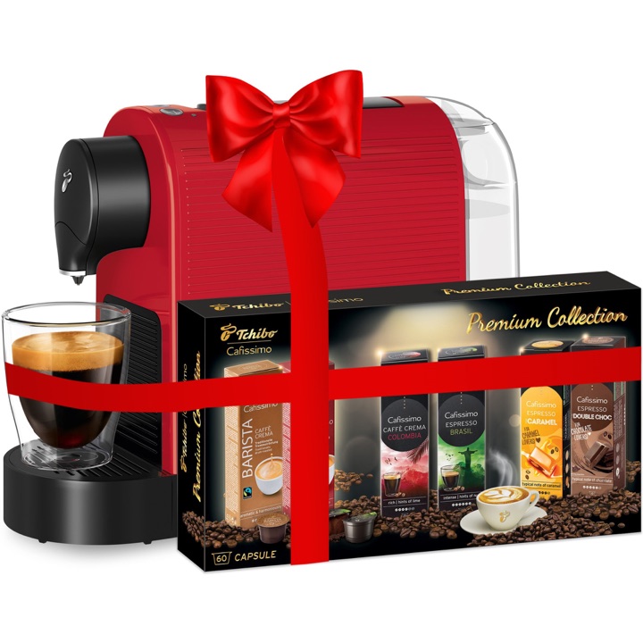 Espressor Tchibo Cafissimo Pure Plus 531295, capsule, rosu