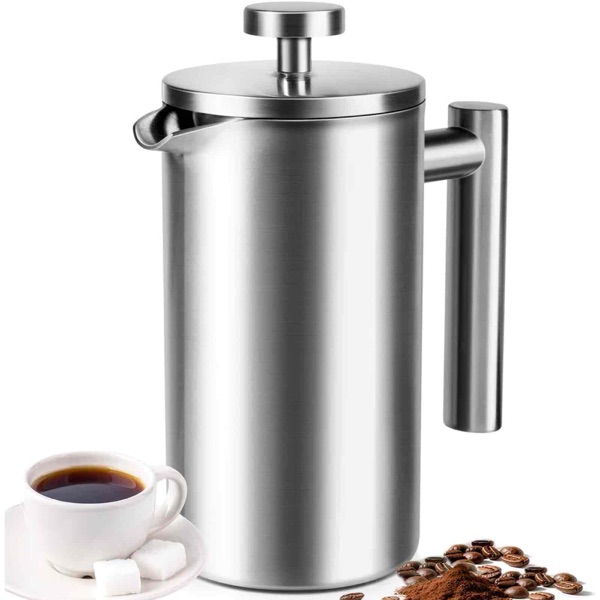 Presa franceza AVAKKER 1 L din inox cu pereti dubli