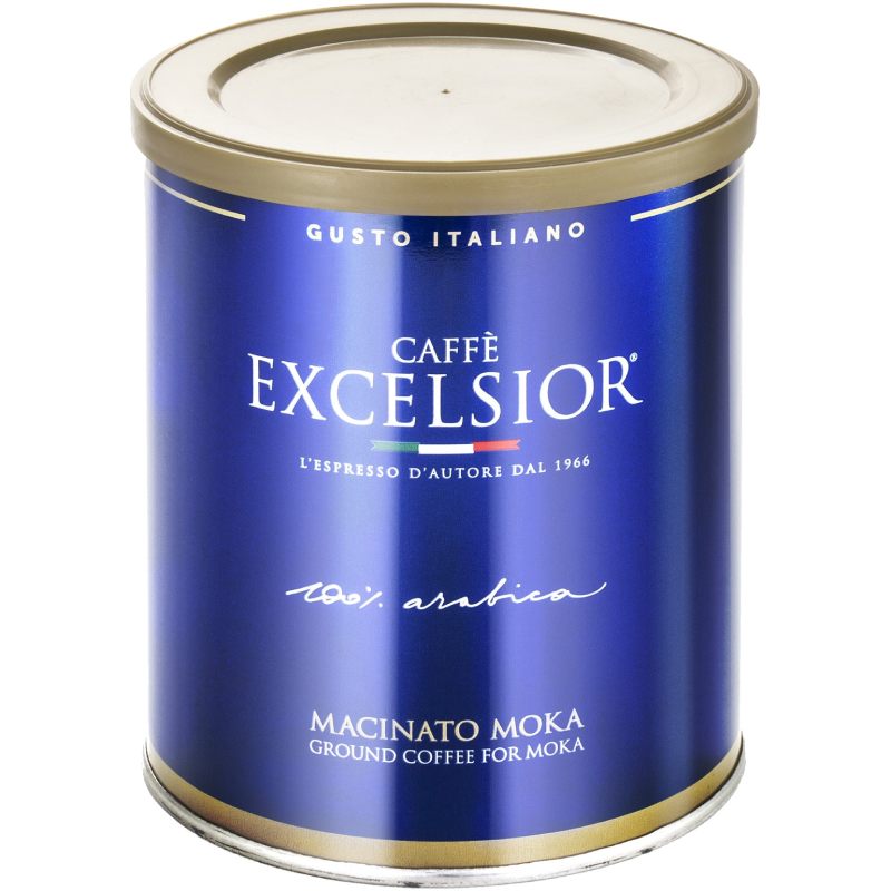 Cafea macinata in cutie metalica Moka Excelsior