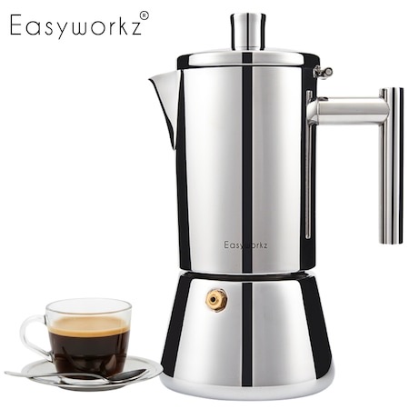 Espressor moka Easyworkz Diego din inox, 6 cesti