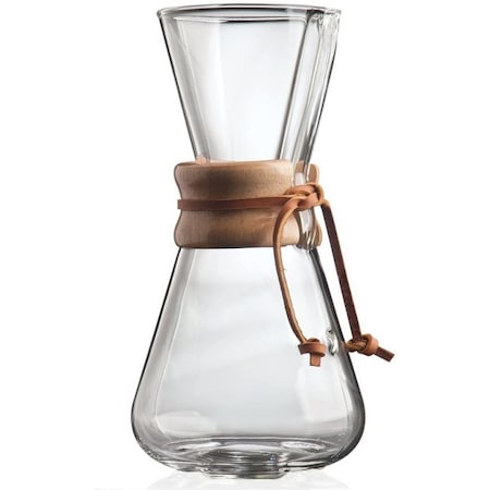 Chemex Classic din sticla, 3 cani