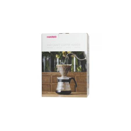 Hario V60 Craft Kit cu dripper, server de sticla 600 ml si filtre